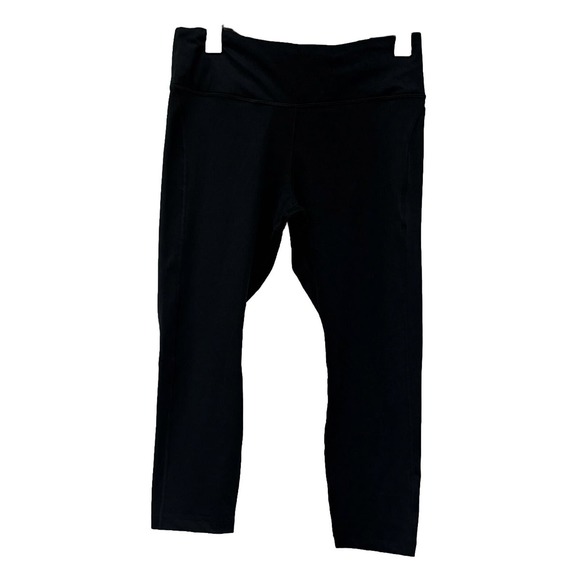 Women’s Sz L Nike Epic Fast Capris. Black. Drop In Side Pocket. Back Zip Pocket - Picture 1 of 6